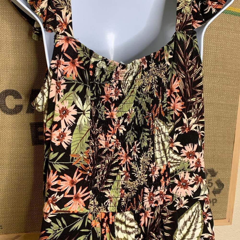 Dark tropical print dress Xhilaration - Picture 5 of 11